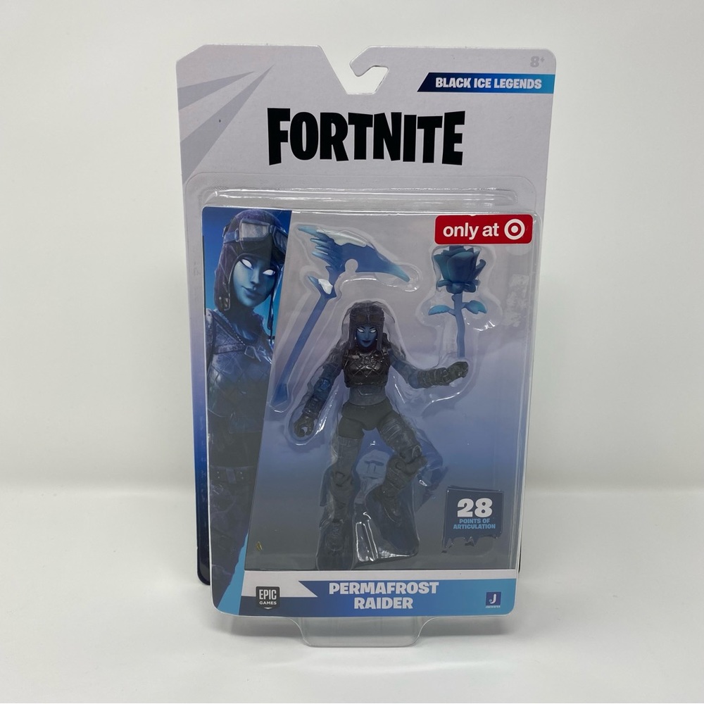 Exclusive Fortnite Black Ice Legends Series Permafrost Raider 4” Action Figure